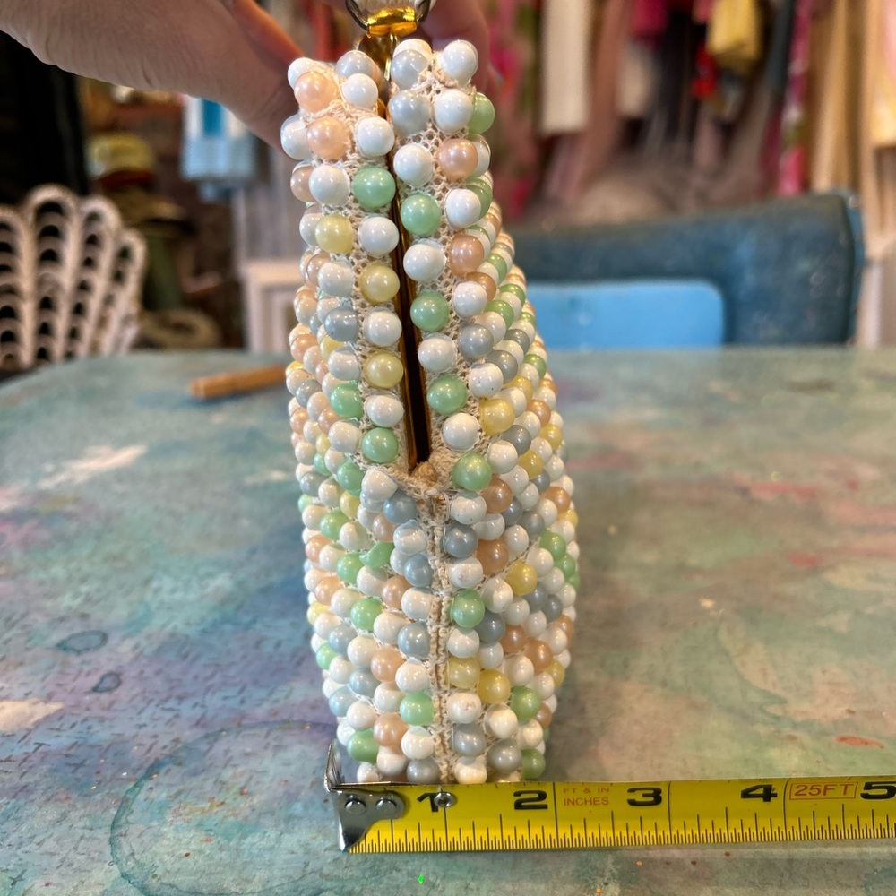 Mid Century Big Beaded Handbag - Picture 10 of 14